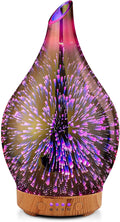 Porseme Essential Oil Diffuser 3D Firework Glass Aromatherapy Ultrasonic Humidifier Rose Gold,Auto Shut-Off,Timer Setting,BPA Free,Aroma Decoration for Home,Office,Gym,Spa,Premium Gift 100ML