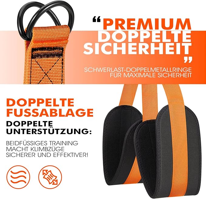 HPYGN Pull Up Assistance Bands, Heavy Duty Resistance Band for Pull Up Bar, Adjustable Weight/Size with Fabric Feet/Knee Rest, Bands for Pull Up Assist for Strength Training, Pull Up Assist Band-FlexoryFit