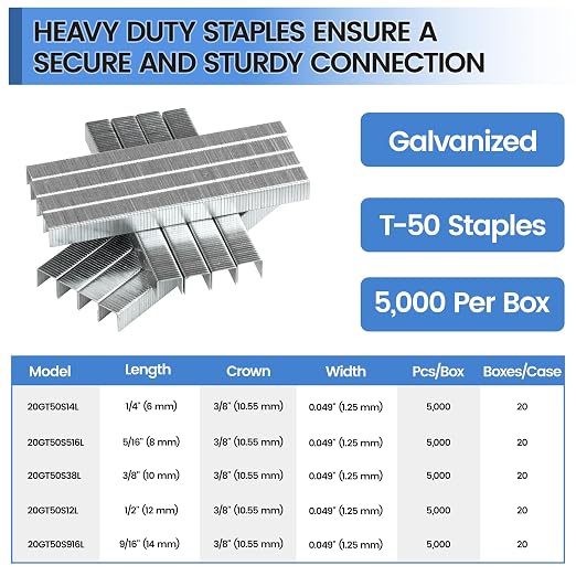 meite T-50 Staples, 5/16 Inch Length Heavy Duty Staples - Image 2