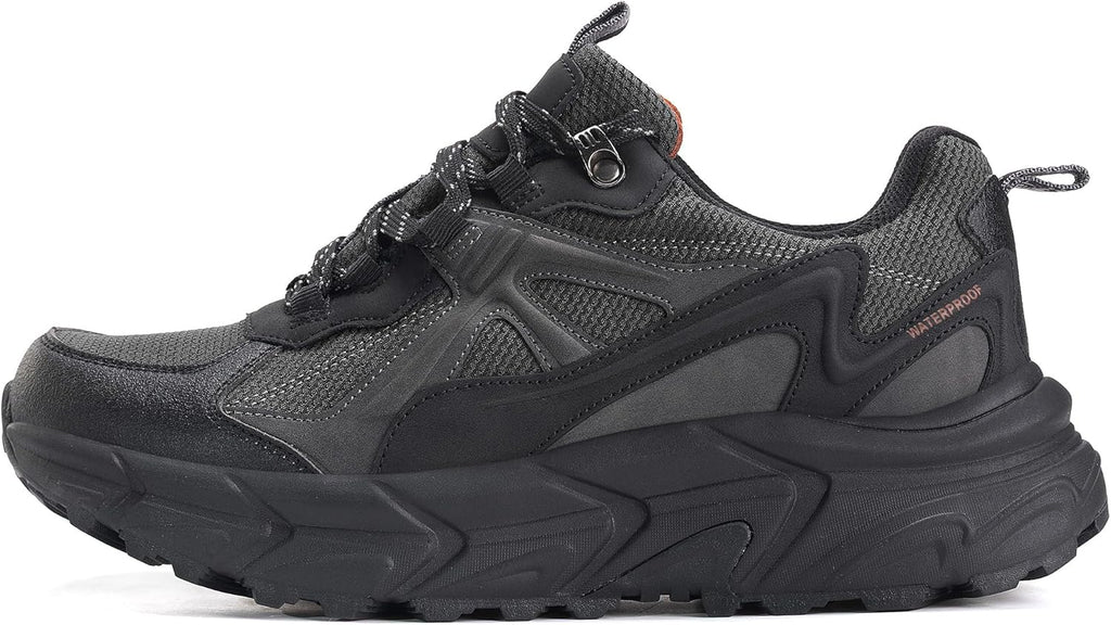 EARLDE Men's Waterproof Hiking Shoes | Trekking Outdoor Sneaker | Lightweight Non-Slip Soles