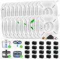 40 Pack Cat Water Fountain Carbon Filters, 20 Pcs Replacement Pet Filters with 20 Pcs Pre-Sponges Compatible with 67oz/2L 95oz/2.8L 135oz/4L Automatic Cats Dog Water Fountain Dispenser