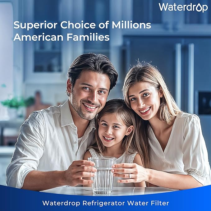 Waterdrop Plus 8171413 Refrigerator Water Filter, Replacement for Whirlpool® 8171413, EDR8D1, Kenmore® 46-9002, NLCS200, NSF 401&53&42 Certified, 𝐑𝐞𝐝𝐮𝐜𝐞 𝐏𝐅𝐀𝐒, Pack of 2