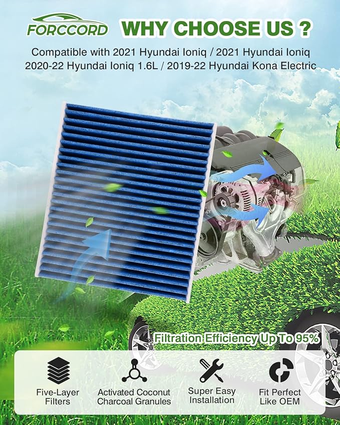 Cabin & Engine Air Filter Fit for Silverado 2500HD/3500HD (2020-2026), GMC Sierra 2500HD/3500HD (2020-2026) 6.6L Diesel Engine Only Activated Carbon Cabin Filter Replacement CF11966 84554703