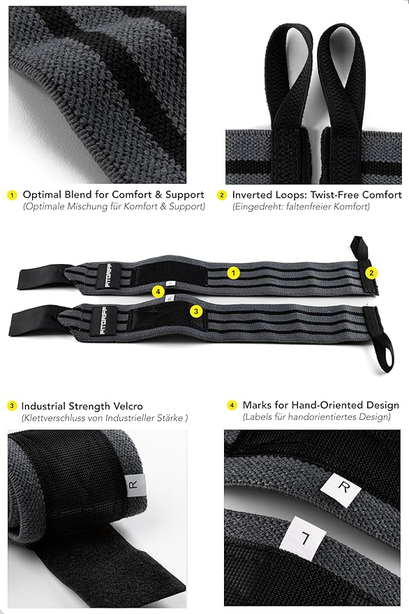 Fitgriff® Lifting Straps & Wrist Wraps (Bundle) Superior Support for Weightlifting & Gym Workouts - for Men and Women-FlexoryFit