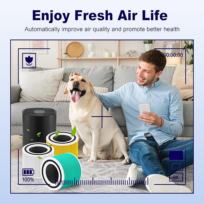 240 True HEPA 14 Replacement Filter Compatible with Puroair 240, 3-in-1 True HEPA Filter Replacement, Grade True HP-14 with Activated Carbon Filter, 3 Pack, White