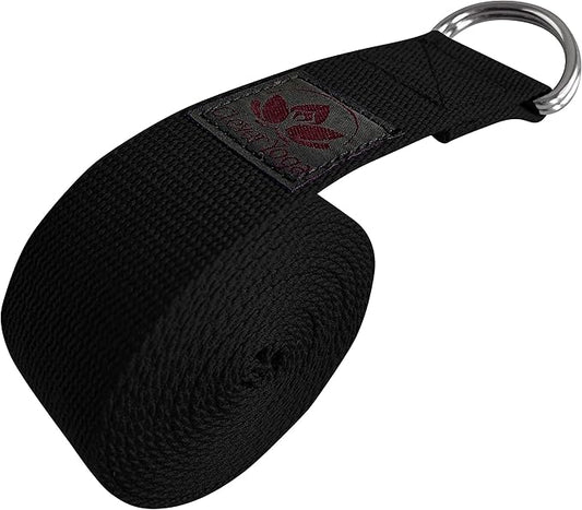 Clever Yoga - 8 ft Yoga Strap for Exercise & Physical Therapy, Leg Stretching Strap Yoga Accessories & Stretching Equipment, Leg Stretcher for Women & Men, Home Workout Essentials-FlexoryFit