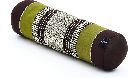 Leewadee Small Yoga Bolster – Shape-Retaining Cervical Neck Roll, Tube Pillow for Comfortable Reading, Kapok Filling, 22 x 6 x 6 inches-FlexoryFit