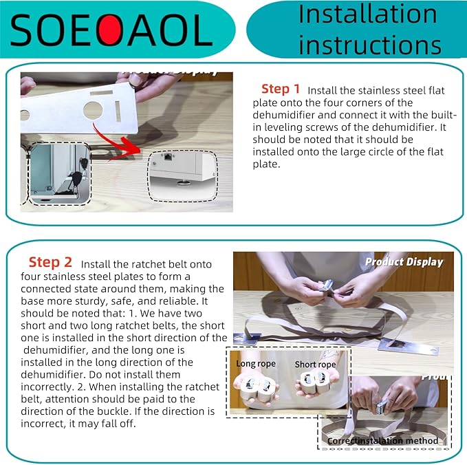 Upgraded 5822 Dehumidifier Hanging Kit for AprilAire Crawl Space dehumidifier, Basement, Whole-House Dehumidifier Models E100, E130, 1820, 1830, 1870, 1852, 1850, 1872,E070, E080,
