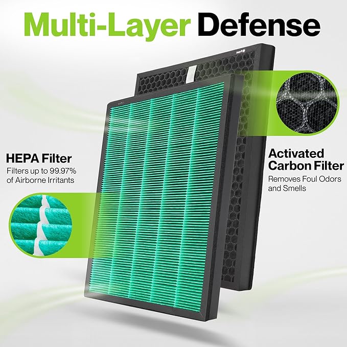 Coway Filter Replacement for 400/400S Airmega Max 2, High Performance True HEPA and Activated Carbon Filter for Air Purifier, 2-Pack