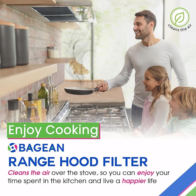 Charcoal Filter Replacement Fits 12.90" x 14.65" HPF30 97020466 Broan range hood filter - Carbon Hood Vent Filter for Ductless Exhaust Fan - Filters and Freshens Kitchen Air Over the Oven (2-Pack)