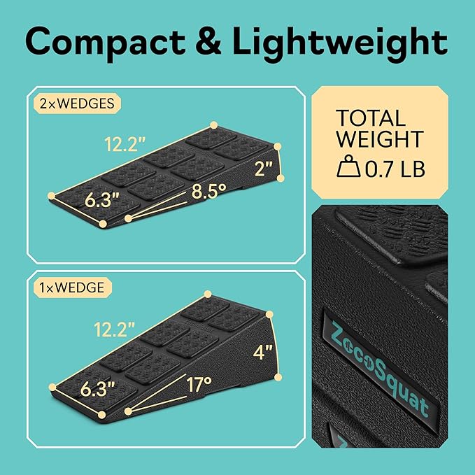 Squat Wedge - Squat Wedge Block 520 LBS Weight Capacity - Slant Board for Calf Stretching - Calf Stretcher Slant Board - yoga blocks-FlexoryFit