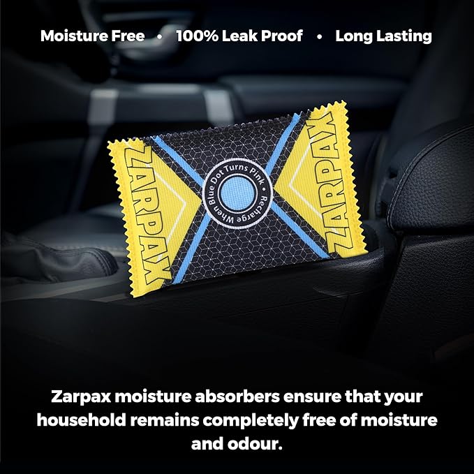 4.4 oz/125g Rechargeable Desiccant Packs Dehumidifier Bag - 6 Pack - Moisture Absorbers For Safes, Car, Bathroom, Storage - Moisture Remover Eliminates Humidity - Reusable Desiccant Bags