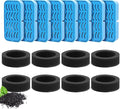 PETCHO 8-Pack Cat Water Fountain Filters Compatible with 108oz/3.2L S3-SC Cat Water Fountain, Activated Carbon & Resin, Replacement Filter for Cats