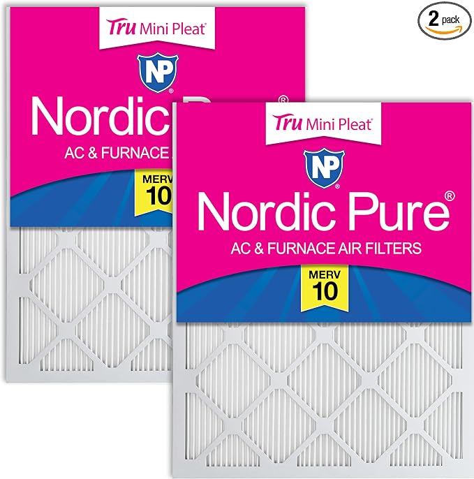 Nordic Pure 16x30x1 Tru Mini Pleat MERV 10 AC Furnace Air Filters – 2.5X More by NordicPure