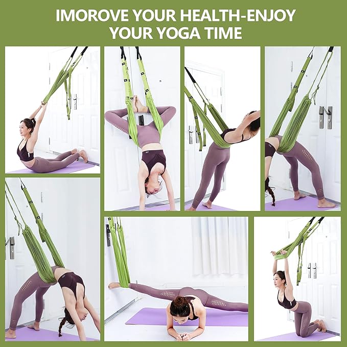 Leg Stretcher Strap, Stretching Equipment with Door Anchor Flexibility Trainer Backbend Assist for Dance Aerial Yoga Ballet Leg Stretching Exercise-FlexoryFit