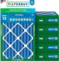Filterbuy 12x20x4 Air Filter MERV 13 Optimal Smoke & Allergy Defense, by Filterbuy