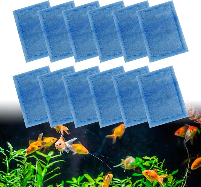 12Pcs Aquarium Filter Cartridges, Aquarium Filter, Fish Tank Filters Replacement for Aqua-Tech 10-20 Gallon Power Filter, AquaTech EZ-Change#2
