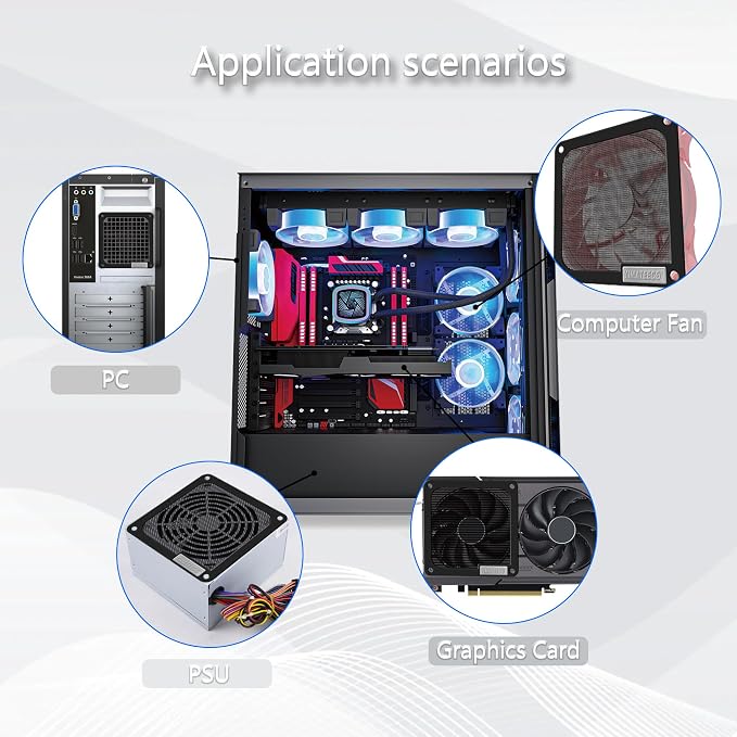 120mm Dust Filter PC for Computer Cooler Fan/PSU/Routers PVC 50 Mesh, Computer - Image 4