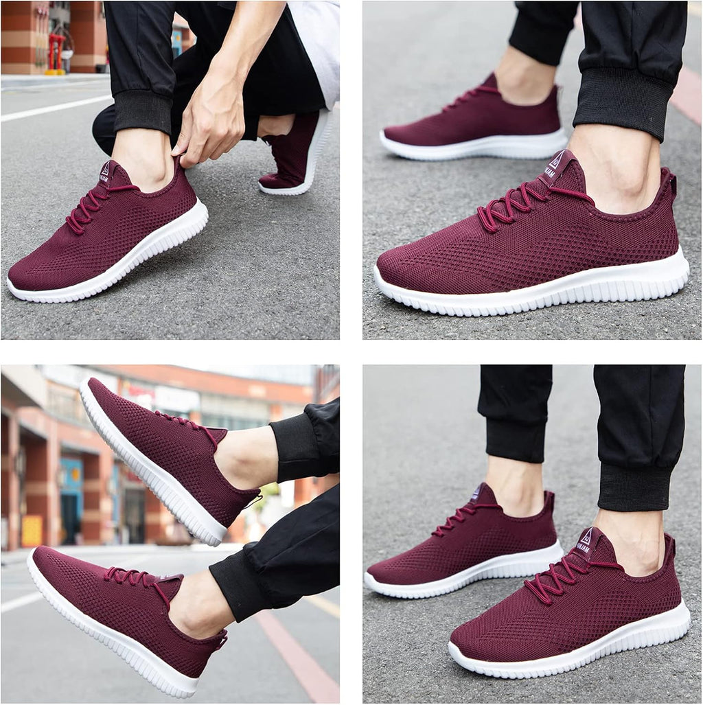 VAMJAM Men's Running Shoes Ultra Lightweight Breathable Walking Shoes Non Slip Athletic Fashion Sneakers Mesh Workout Casual Sports Shoes