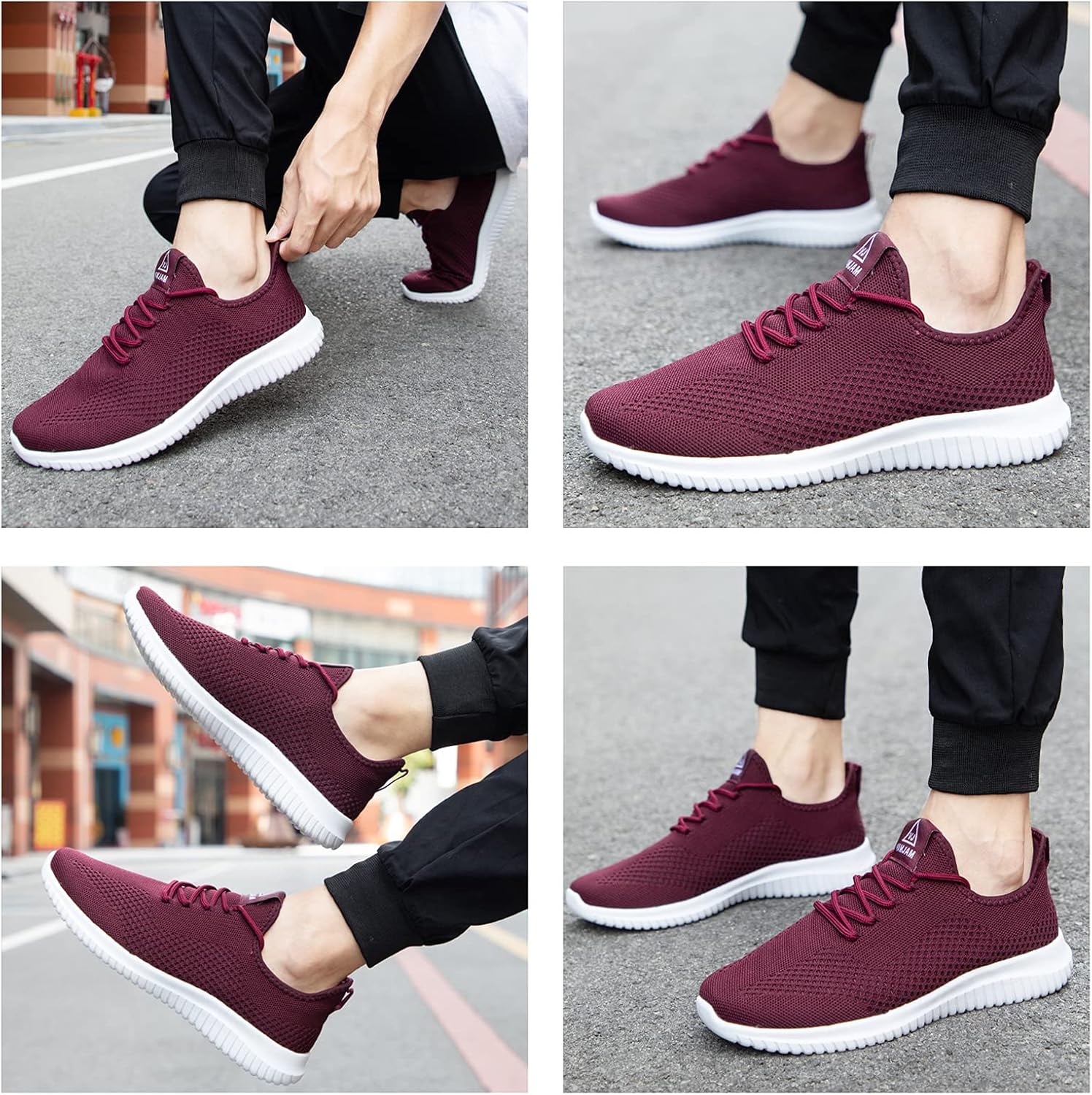 VAMJAM Men's Running Shoes Ultra Lightweight Breathable Walking Shoes Non Slip Athletic Fashion Sneakers Mesh Workout Casual Sports Shoes