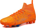 Men's Soccer Shoes High-Top Soccer Cleats Outdoor Breathable Athletic Professional Spikes Youth Boys Football Shoes Unisex