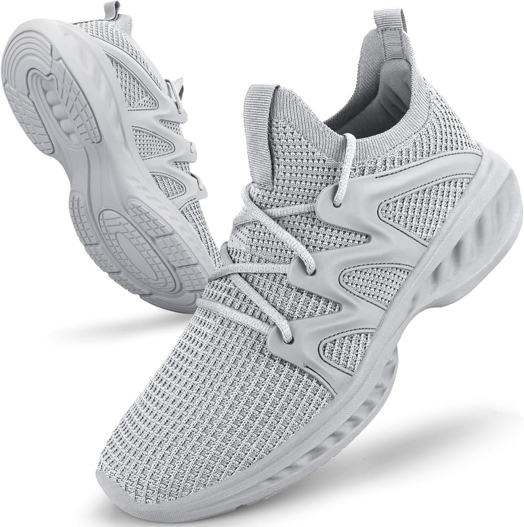 Pujcs Men's Slip on Walking Shoes Lightweight Breathable Non Slip Running Shoes Athletic Gym Tennis Shoes Sneakers for Men