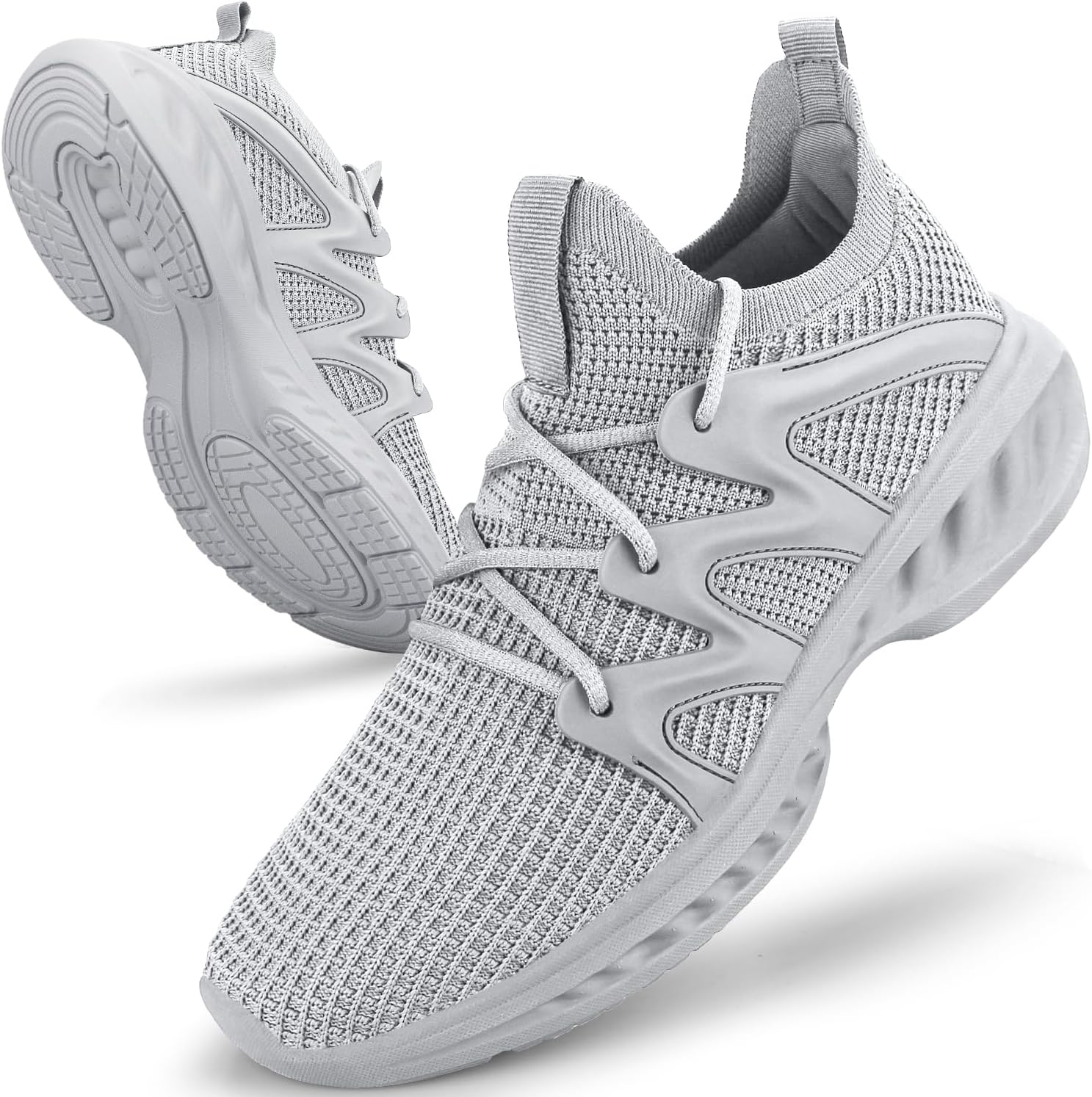 Pujcs Men's Slip on Walking Shoes Lightweight Breathable Non Slip Running Shoes Athletic Gym Tennis Shoes Sneakers for Men