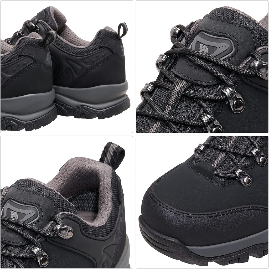 CAMEL CROWN Hiking Shoes Men Trekking Shoe Low Top Outdoor Walking Waterproof Leather Trail Sneakers