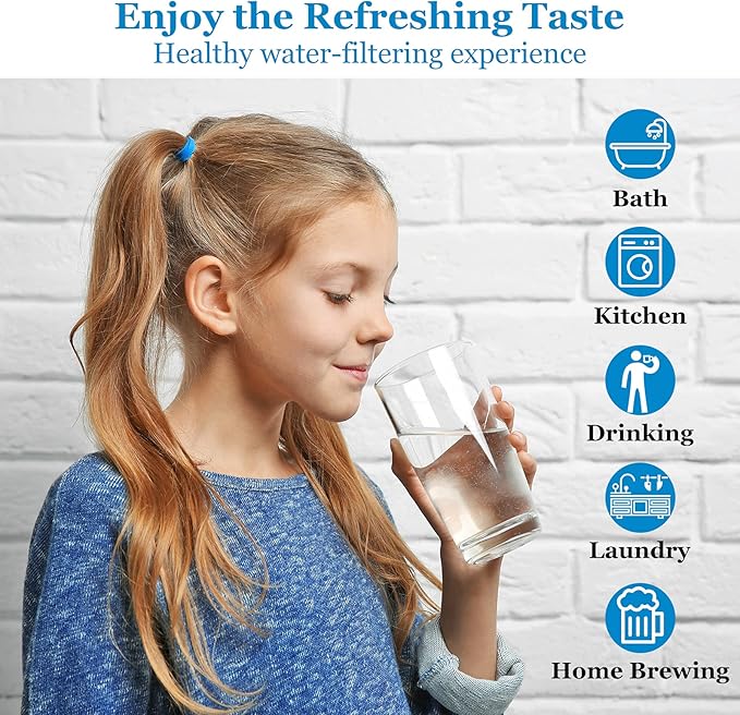 100 GPD RO Membrane Filter Replacement with Reverse Osmosis Membrane Housing, Wrench, 1/4" Quick-Connect Fitting, Check Valve, Fit Under Sink RO Home Drinking Water Filter Filtration Purifier System