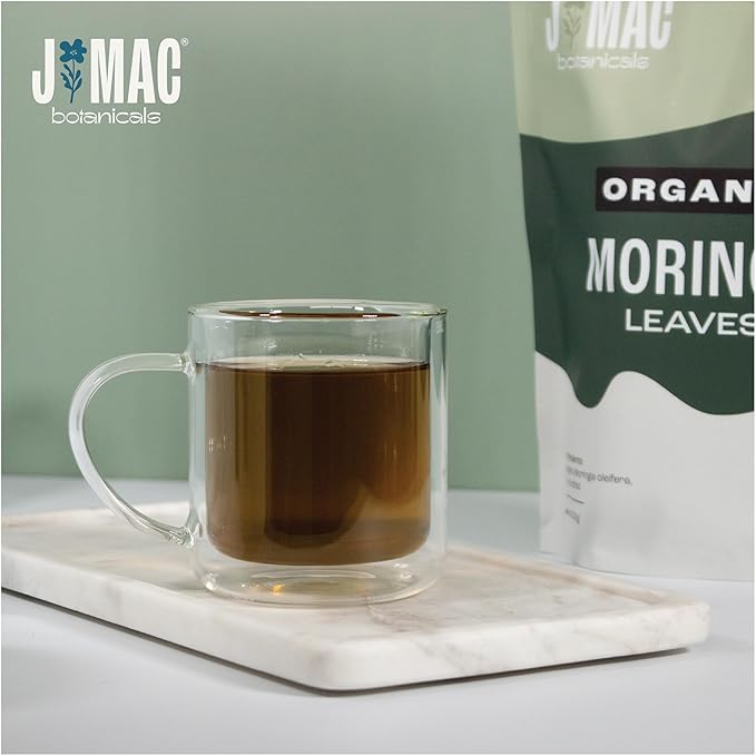 J MAC BOTANICALS Organic Moringa Leaf (16 oz) dried organic leaves from the Egyptian Nile Valley, malunggay leaves fresh-FlexoryFit