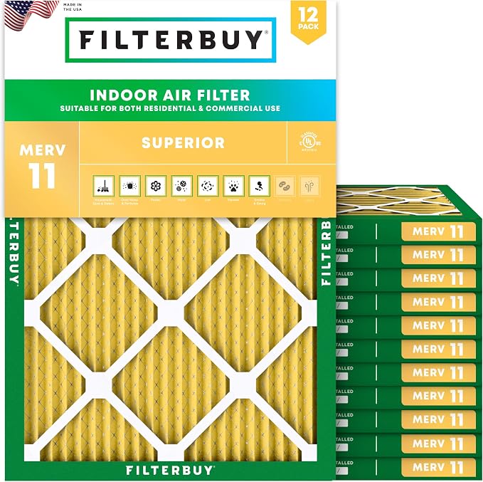 Filterbuy 18x24x1 Air Filter MERV 11 Superior Pet & Allergy Defense, by Filterbuy