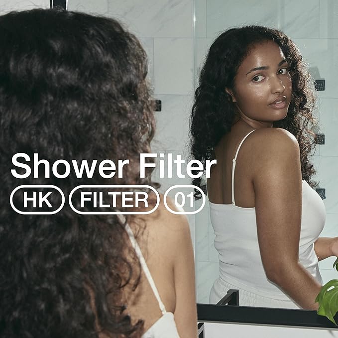 Shower Filter in Chrome - Filter Unwanted Metals, Chlorine & Impurities Found in Shower Water - Improves Quality of Skin & Hair - Quick Easy Install For In-Line & Electric Shower