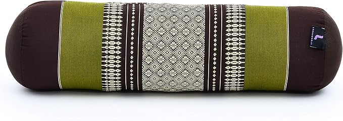 Leewadee Small Yoga Bolster – Shape-Retaining Cervical Neck Roll, Tube Pillow for Comfortable Reading, Kapok Filling, 22 x 6 x 6 inches-FlexoryFit