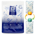 Dry & Dry Orange Indicating(Orange to Dark Green) Mixed Silica Gel Packets - Food Safe Rechargeable Silica Desiccants Gel Packs - 5 Packs (100 Gram)