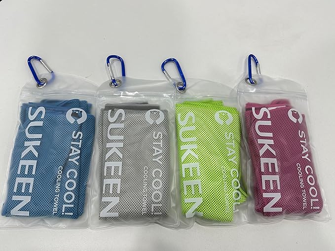 Sukkeen Cooling Towel (40"x12"), Soft Breathable Chilly Microfiber Towel for Yoga, Sports & More Activities-FlexoryFit