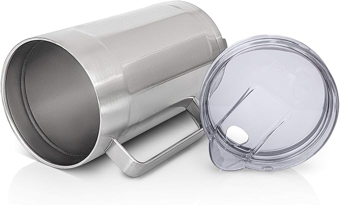 XPAC 84-Ounce (2.5L) Sweat-Free Beverage/Water Pitcher with Lid, Stainless Steel, Vacuum Insulated, Keeps Drinks Cold For Hours