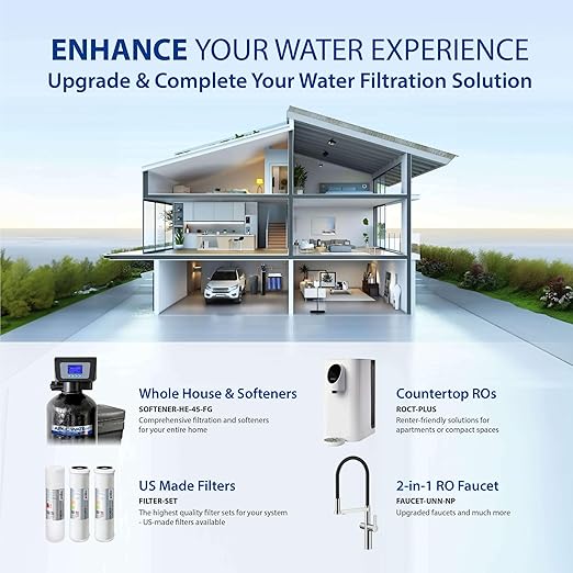 APEC Water Systems ROES-50 Reverse Osmosis Water Filter Essence Series Top Tier 5-Stage WQA Certified Ultra Safe Reverse Osmosis System