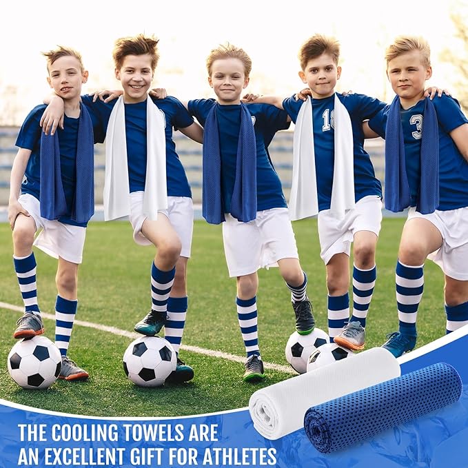 Hosuly 30 Pack Cooling Towels, 40"x12" Ice Breathable Soft Chilly Sweat Rag Microfiber Workout Rags for Gym Cooling Towels for Neck and Face for Yoga Golf Sport Running-FlexoryFit