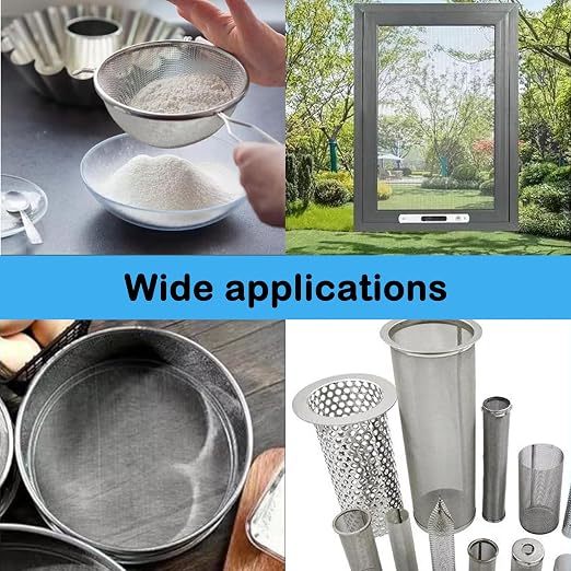 304 Stainless Steel Mesh Screen#40Mesh -Size:15.7"x47.2", - Image 6