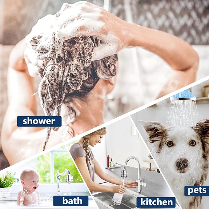 20 Stage Shower Filter Replacement Cartridge - Shower Head Filter Cartridge for Hard Water, Chlorine, Heavy Metals, High Output Shower Water Softener (2)