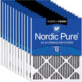Nordic Pure 12x12x1 Furnace Air Filters MERV 12 Pleated Plus Carbon 12 Pack by NordicPure