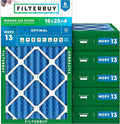 Filterbuy 16x25x4 Air Filter MERV 13 Optimal Smoke & Allergy Defense, by Filterbuy