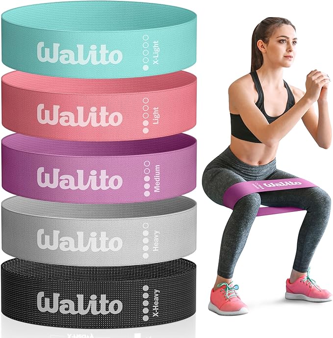 Fabric Resistance Bands for Working Out - Booty Bands for Legs -Glutes Training for Women and Men - Exercise Bands for Squats, Yoga, Physical Therapy -Home Gym Fitness-FlexoryFit