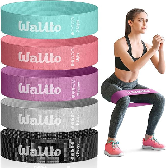 Fabric Resistance Bands for Working Out - Booty Bands for Legs -Glutes Training for Women and Men - Exercise Bands for Squats, Yoga, Physical Therapy -Home Gym Fitness-FlexoryFit