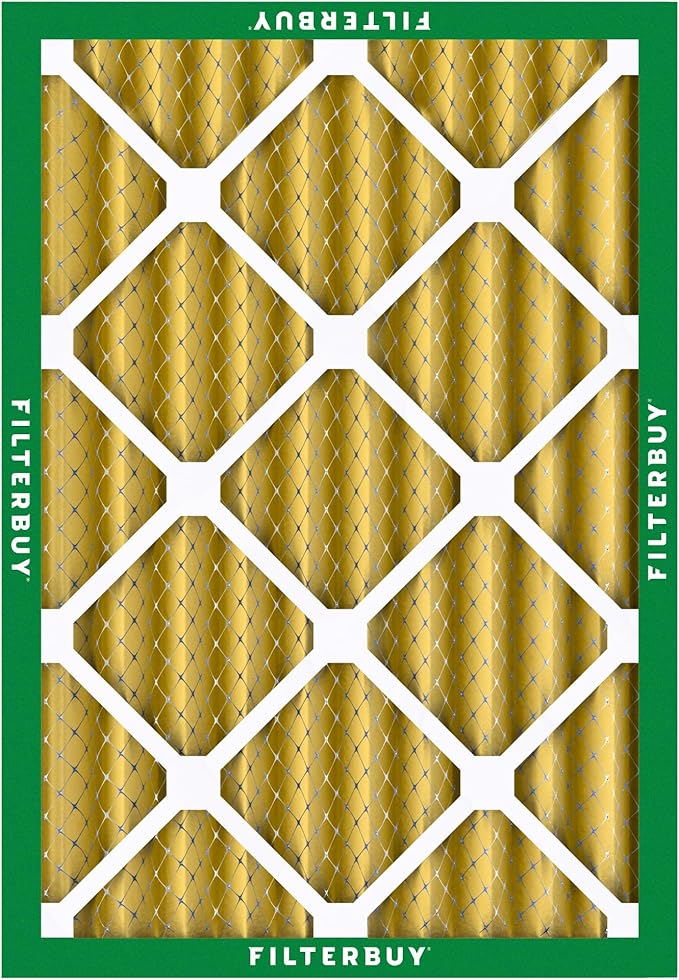 Filterbuy 20x25x4 Air Filter MERV 11 (MPR 1200) Allergen Defense Replacement (2-Pack), Electrostatic Pleated HVAC AC Furnace Filters, Made in USA (Actual Size: 19.50 x 24.50 x 3.63)