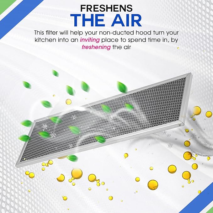 Bagean Stove Hood Vent Filter 5.83" x 17.65" for SB08999040 - Compatible with Broan Charcoal Range Hood Filter Replacement Ductless Filters for Kitchen Oven - Removes Odors and Freshens Air (1-Pk)