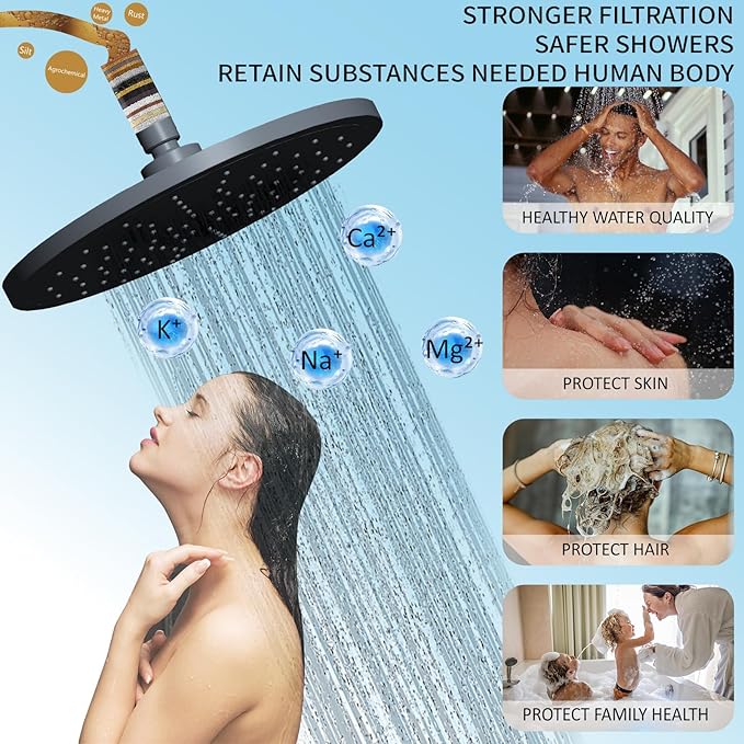 4 Pack*20 Stage Shower Filter Replacement Cartridge for Hard Water Shower Head Filter, Remove Sediment, Heavy Metals, Iron, Other Deposits to Optimize Water Quality (Cartridge Only)