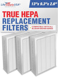 3-Pack Classic True HEPA Filter Replacement Compatible with Blueair Classic 500/600 Series Air Cleaner Purifiers 501 503 505 510 550E 555EB 601 603 605 650E Particle Filter by LifeSupplyUSA