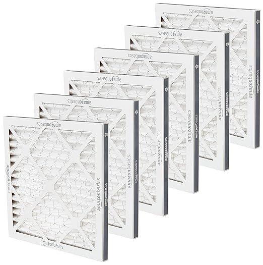 Amazon Basics 12x12x1 Air Filter 6 Pack, MERV 11 AC Furnace Filters (Actual Size: 11.75" x 11.75" x 0.75")