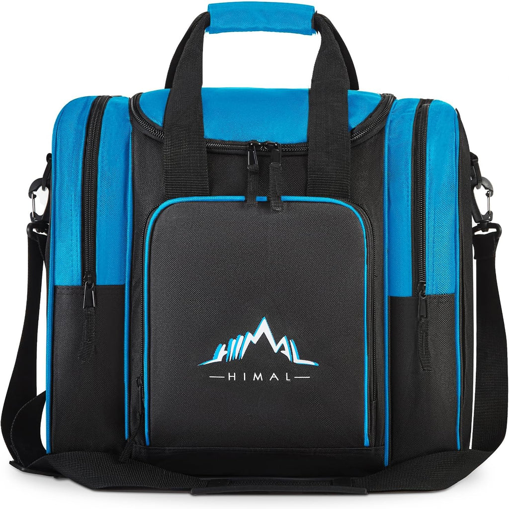 Himal Bowling Ball Bag for Single Sphere - Bowling Ball Tote Bowler's Bag with Padded Sphere Holder - Fits Bowler's Shoes Up to Mens Size 14